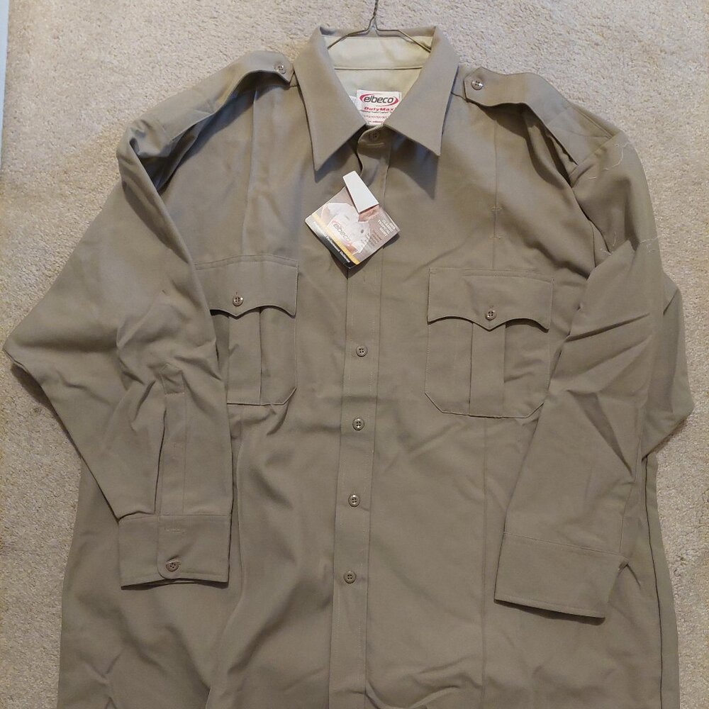 Lot of 8 Elbeco Duty Max L/S Uniform Shirts (4 Brand new w/tags, 4 Gently used)